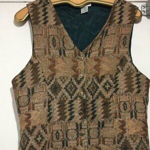 VINTAGE PRINCIPLES PRINT VESTS SIZE L